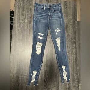 distressed AE denim